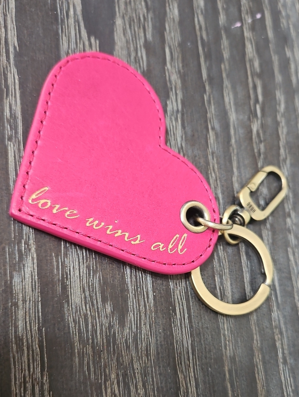 HOBO Leather Heart Keychain